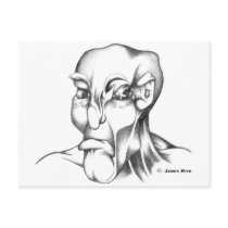 Human Head: Grumpy - WB Post Cards