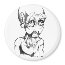 Human Head: Sigh - WB Refrigerator Magnet