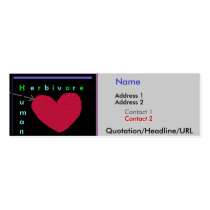 Human Herbivore Heart business cards