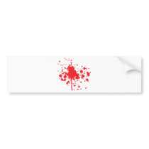 human red blood splatter bumper sticker