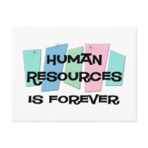 Human Resources Is Forever postcards