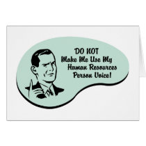 Human Resources Person Voice Card