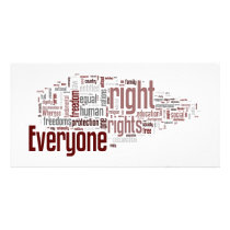 Human Rights Personalized Photo Card