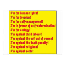 Human rights post card