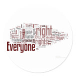 Human Rights Round Sticker
