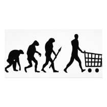 human shopping evolution photo cards