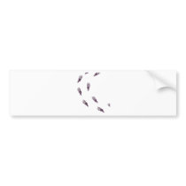 Human skeletal foot prints - magenta bumper sticker