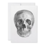 Human skull anatomy sketch drawing custom invitations