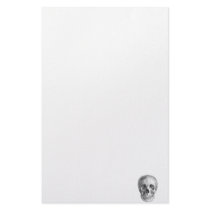 Human skull anatomy sketch drawing stationery paper