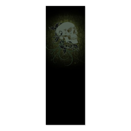 human skull bookmark business card (front side)