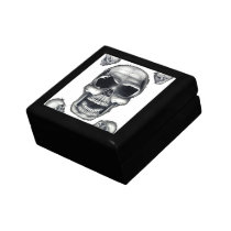 Human Skulls White Tile Gift Box