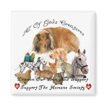 Humane Society All God's Creatures Animal Support magnets