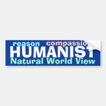 Humanist bumper sticker