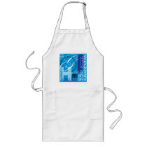 Humanitarian Blue Graffiti Apron