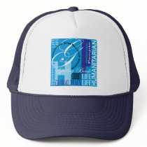 Humanitarian Blue Graffiti Hat