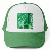 Humanitarian Green Graffiti Hat