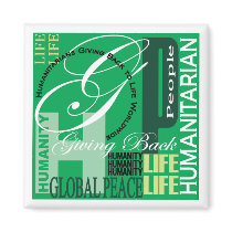 Humanitarian Green Graffiti Refrigerator Magnet by TWLGroup Humanitarian Green Graffiti Refrigerator Magnet
