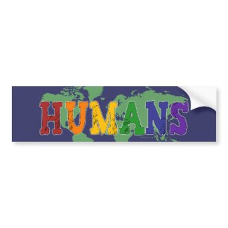 Humans (Gay) Bumper Sticker bumpersticker