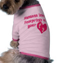 Humans Leave Footprints On Your Heart pet clothing