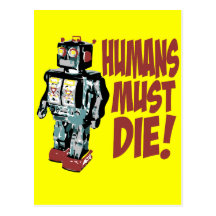Humans Must Die Postcard