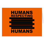 Humans Respecting Humans Greeting Card