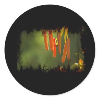 Humboldt Lily Stamens Round Sticker