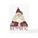 Humbug Santa Christmas Card