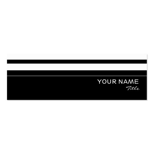 Humbug stripe business card template skinny (front side)