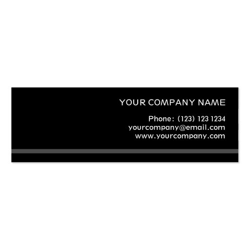 Humbug stripe business card template skinny (back side)