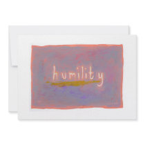 Humility - fresh simple colorful painting art invitations