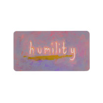 Humility - fresh simple colorful painting art labels