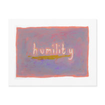 Humility - fresh simple colorful painting art postcards
