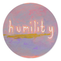 Humility - fresh simple colorful painting art stickers