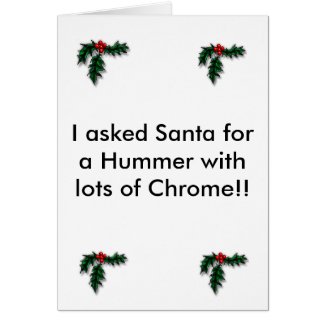 Hummer for Christmas card