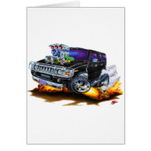 Hummer H2 Black Truck Greeting Cards