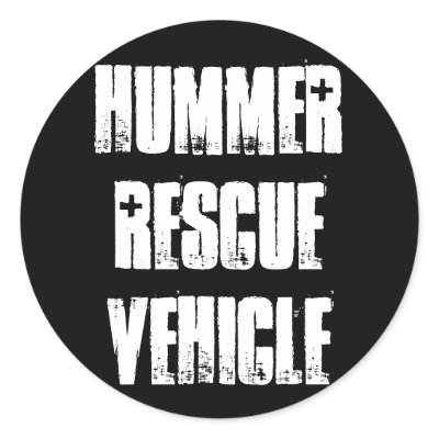 Hummer Rescue Vehicle Stickers by locolongball