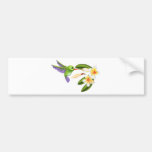 humming bird and flowers bumper sticker