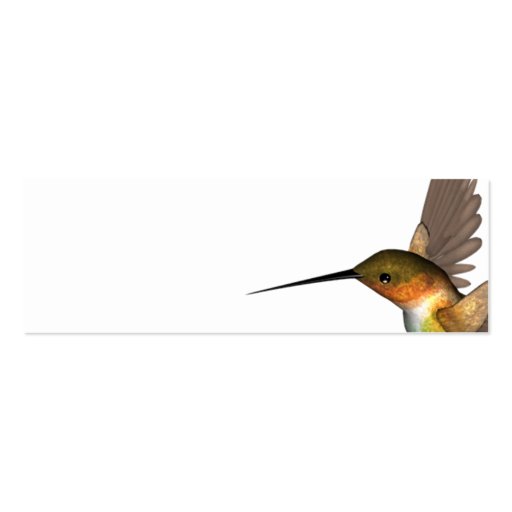humming bird gold business card template