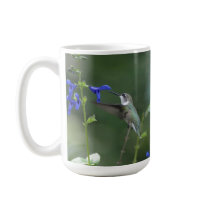 Humming Bird salvia sapphire blue mug mugs
