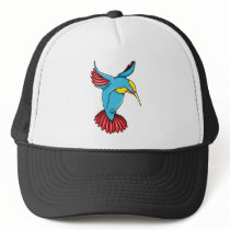 HummingBird 2 ~ Vintage Forties Tattoo Bird Art Hat