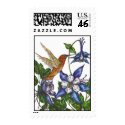 Hummingbird and Columbine postage