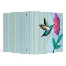 Hummingbird and flower notebook binders by dooni_notebooks Hummingbird and flower notebook binders