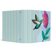 Hummingbird and flower notebook binders by dooni_notebooks Hummingbird and flower notebook binders