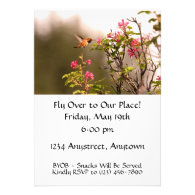 Hummingbird and Flowers Announcement