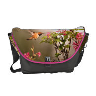 Hummingbird and Flowers Commuter Bag