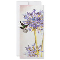 Hummingbird and Flowers rack cards