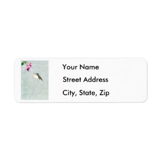 Hummingbird and Fuchsia Address Labels