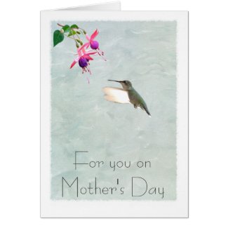 Hummingbird and Fuchsia Mother's Day Card