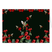 Hummingbird and Roses cards