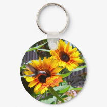Hummingbird and Sunflowers keychains